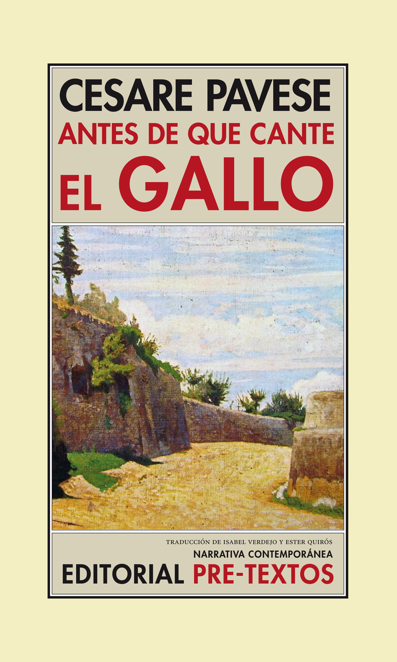 ANTES DE QUE CANTE EL GALLO. 