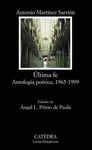 ÚLTIMA FE. ANTOLOGÍA POÉTICA 1965-1999