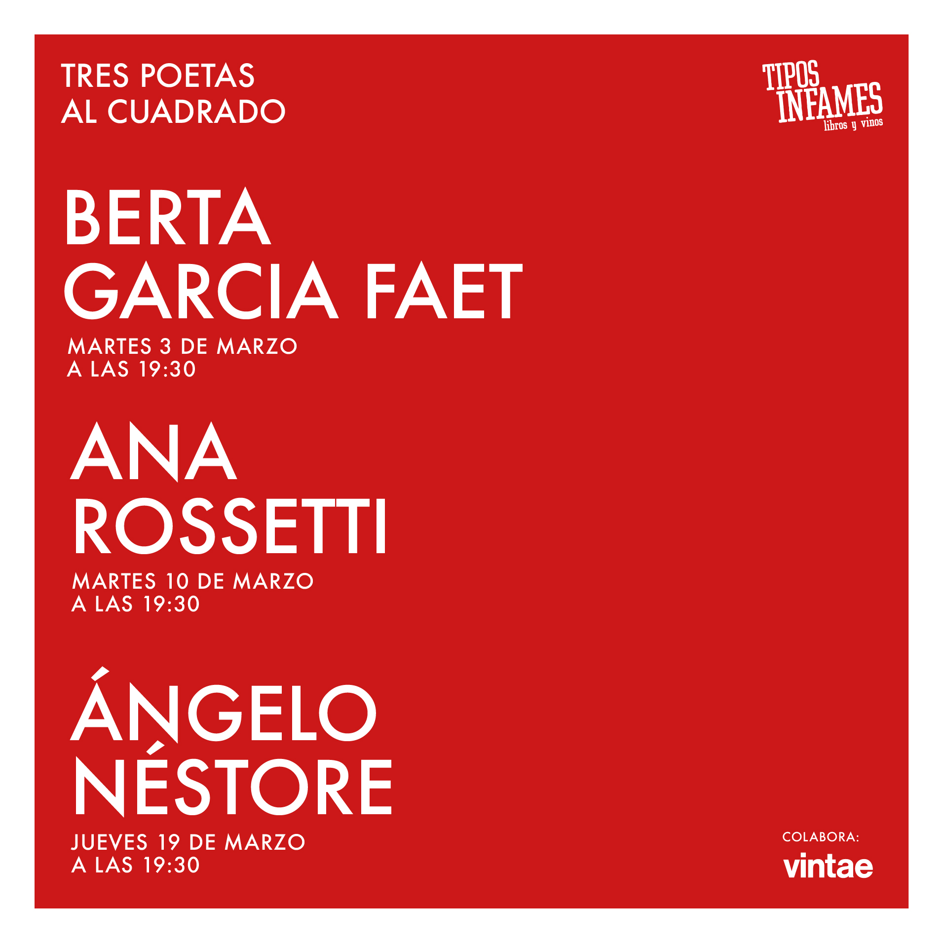 Tres poetas al cuadrado: Berta García Faet