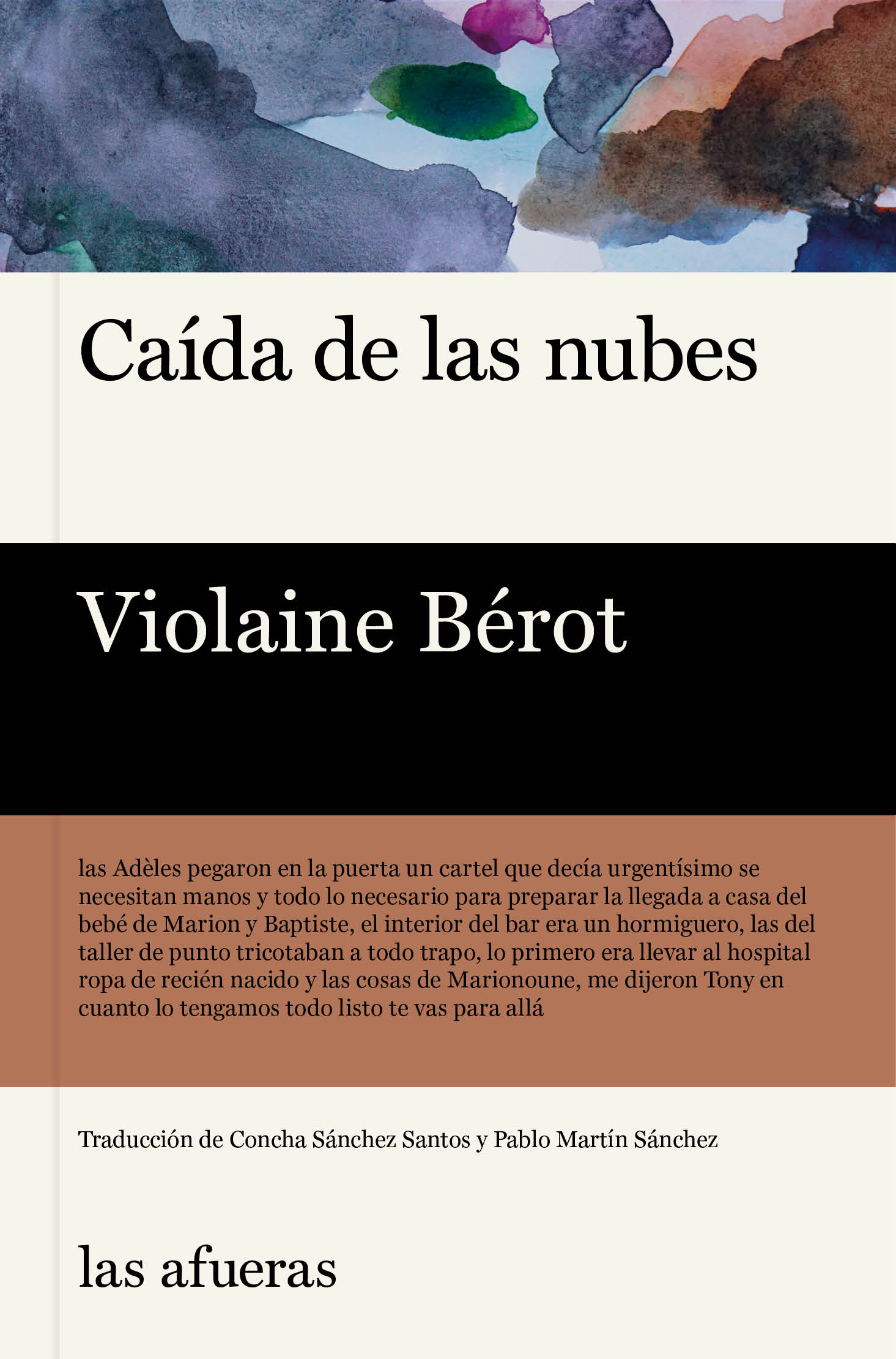 Caída de las nubes, de Violaine Bérot