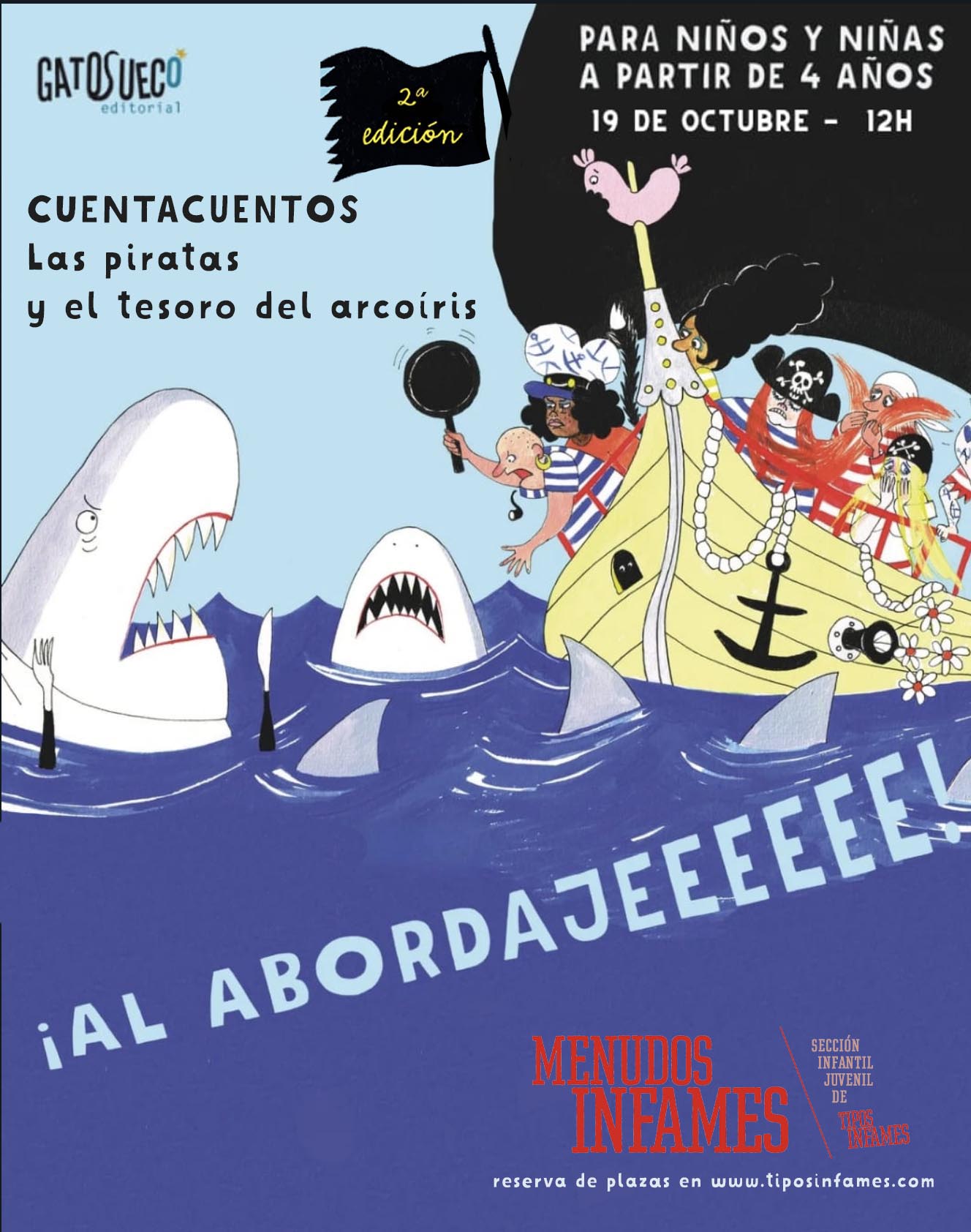 Cuentacuentos: Las piratas y el tesoro del arcoíris, de Karin Frimodig