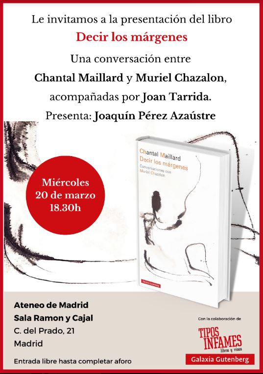 Librería errante: Decir los márgenes, de Chantal Maillard