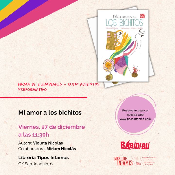 Cuentacuentos: Mi amor a los bichitos, de Violeta y Miriam Nicolás