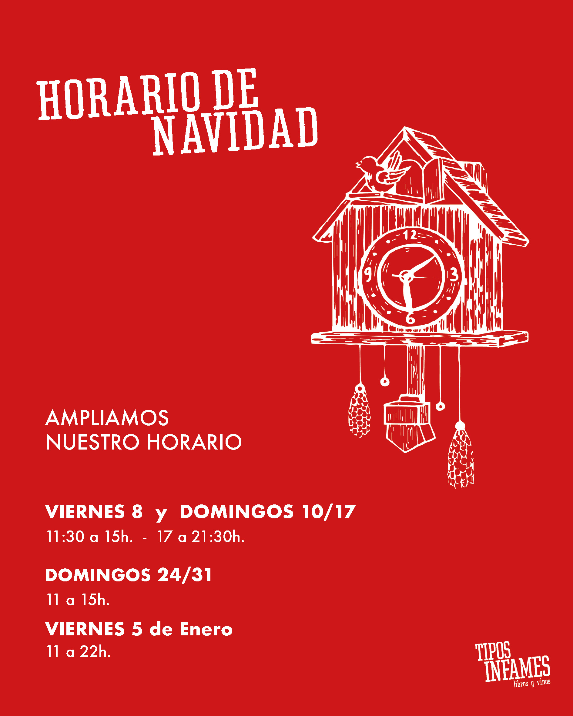 ¡Abrimos los domingos de Navidad!