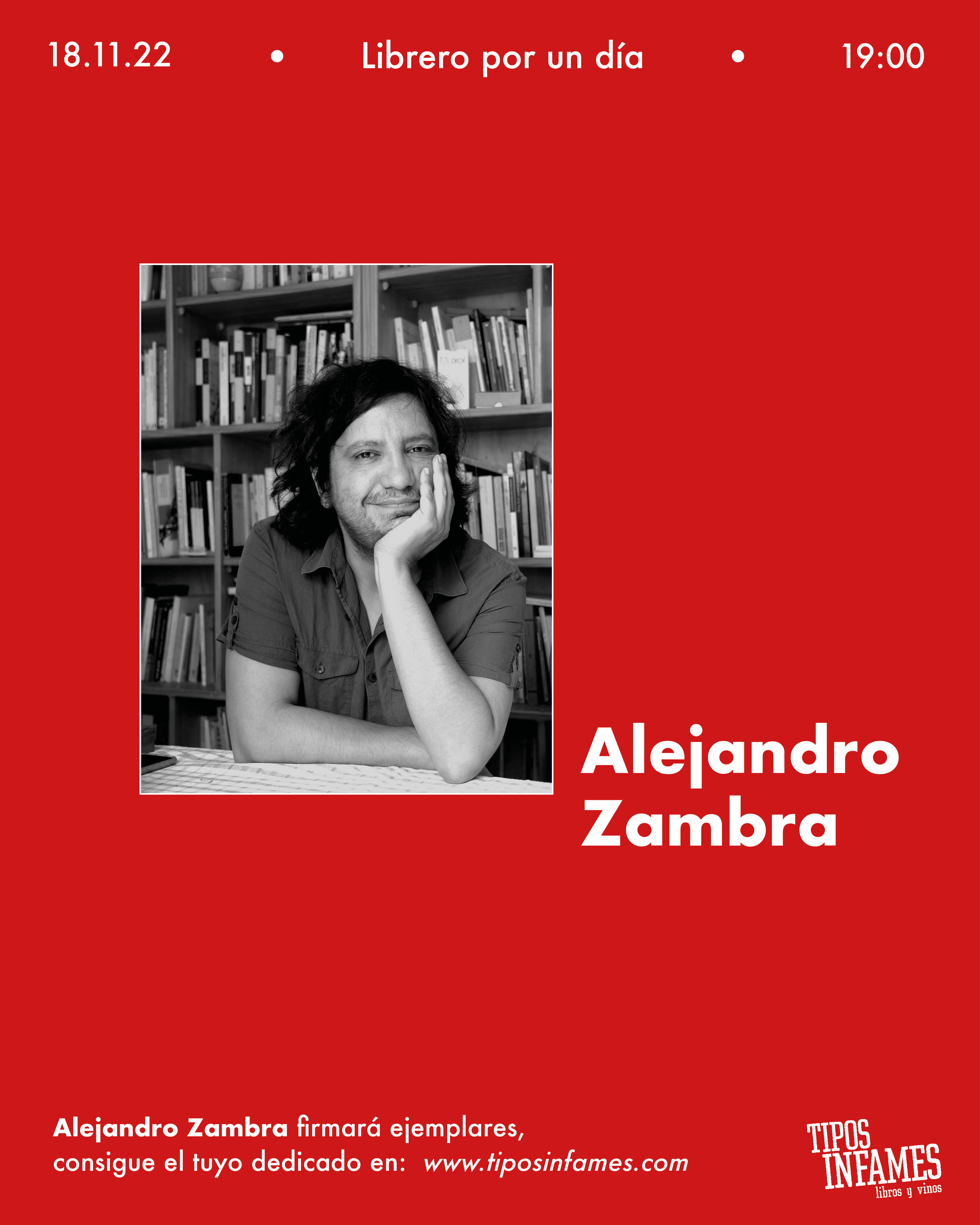 Alejandro Zambra, librero por un día