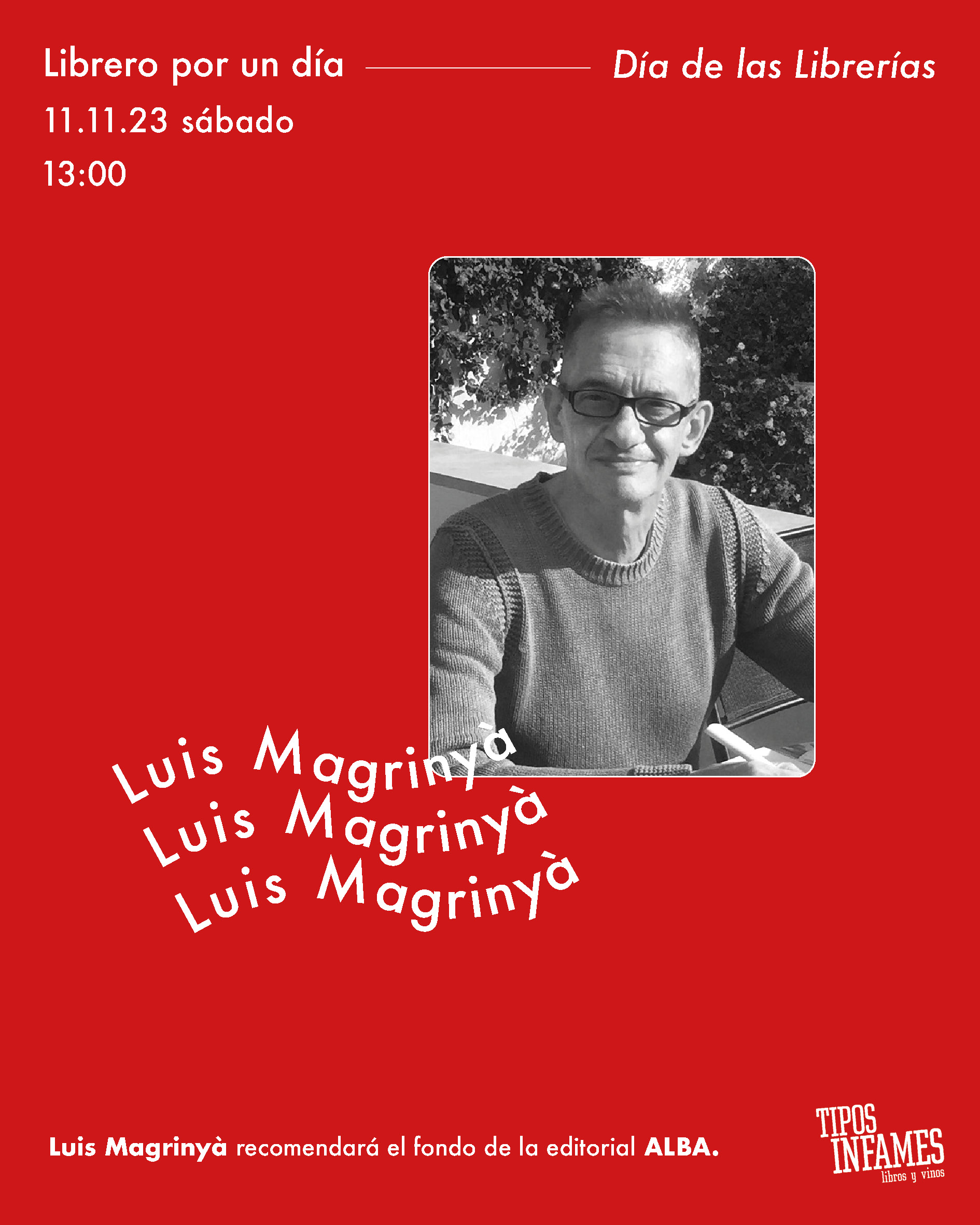 Luis Magrinyà, librero por un día