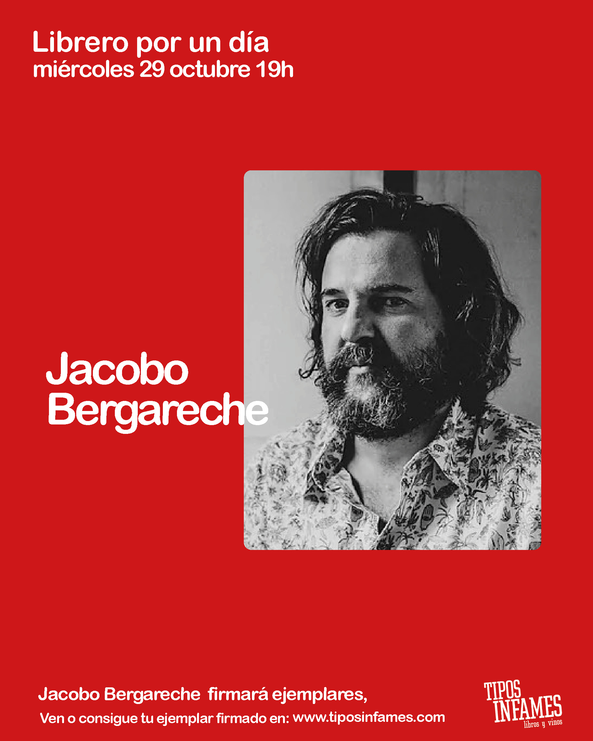 Jacobo Bergareche, librero por un día