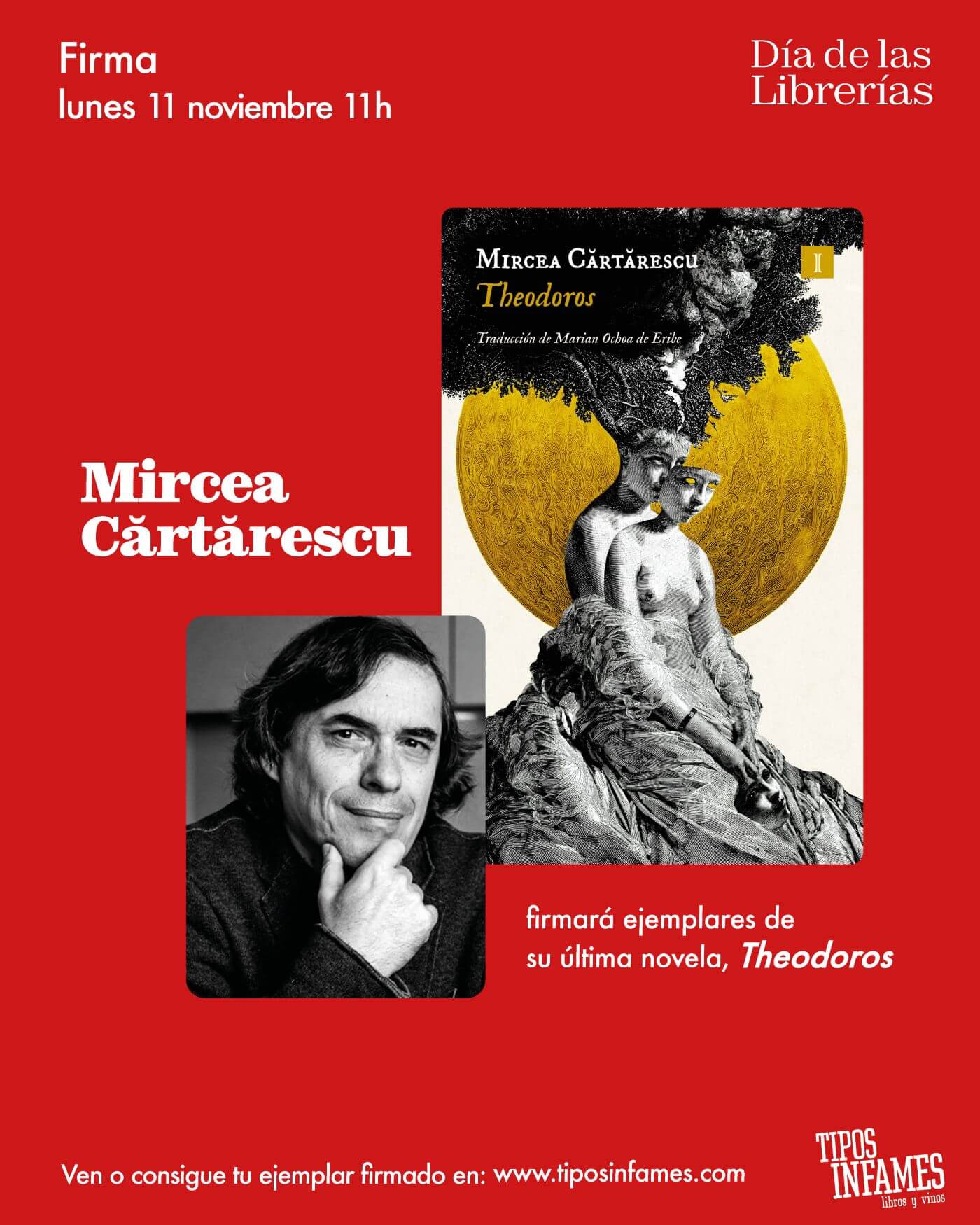Firma de libros con Mircea Cartarescu