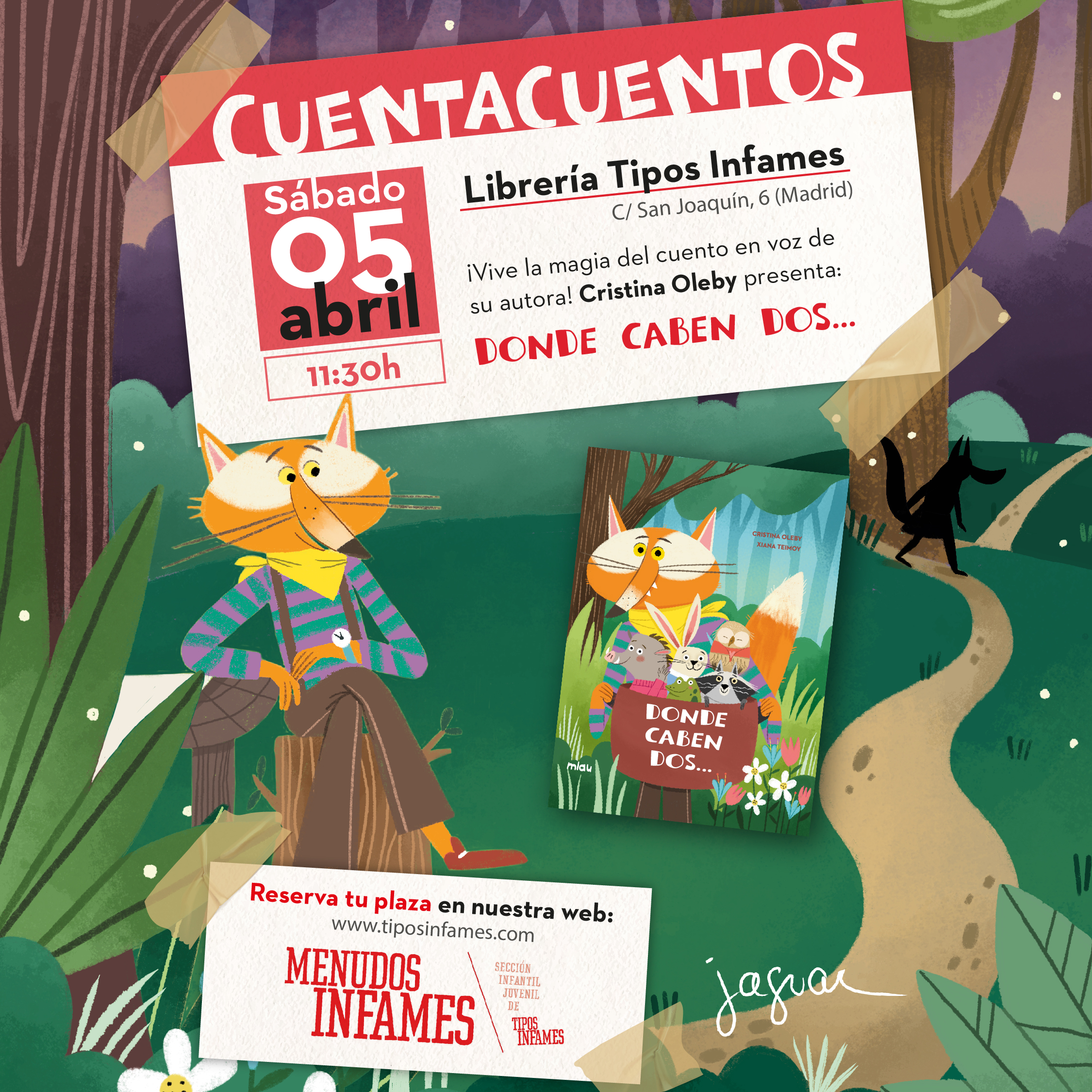 Cuentacuentos: Donde caben dos..., de Cristina Oleby