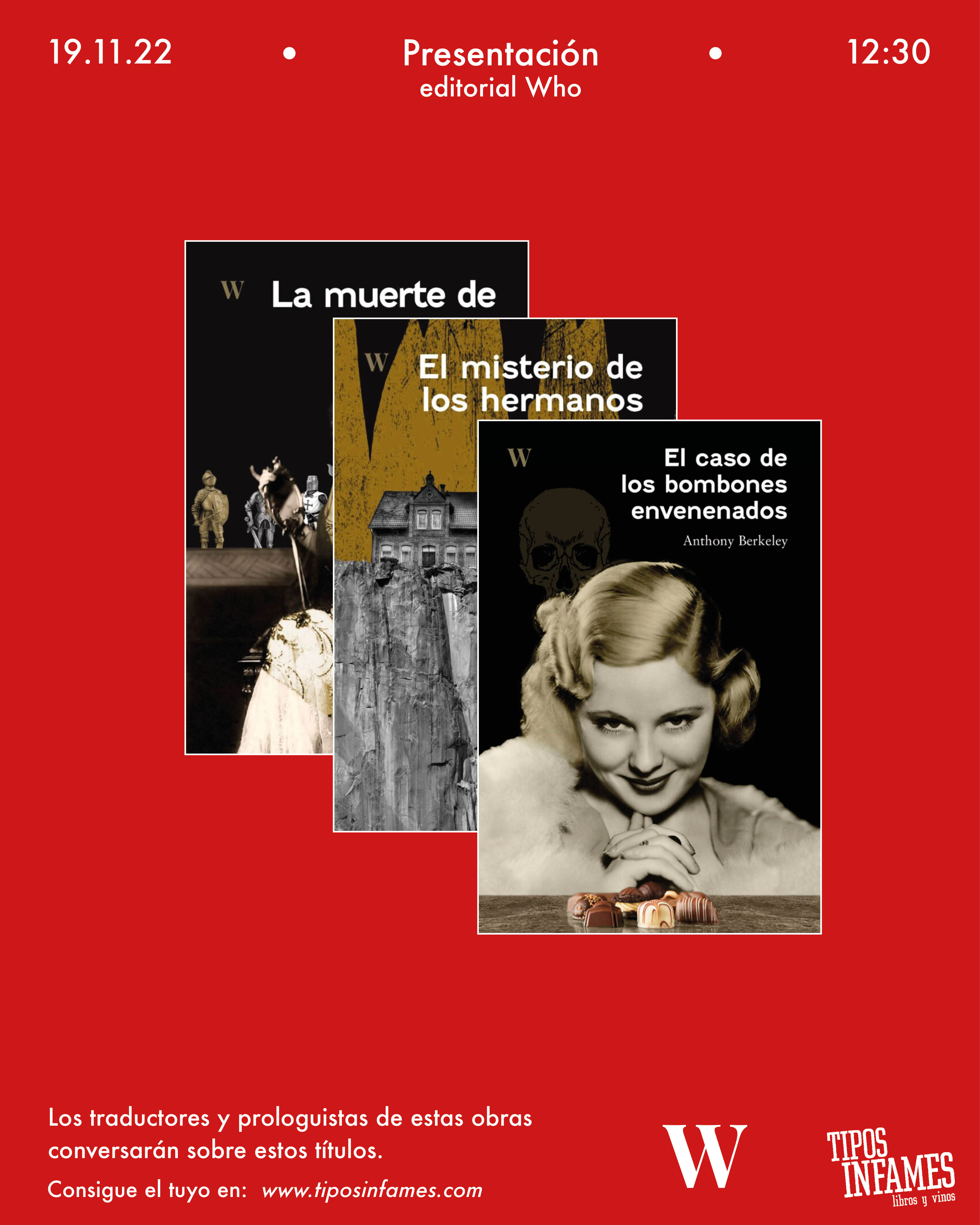 Presentación de las novedades de Who editorial
