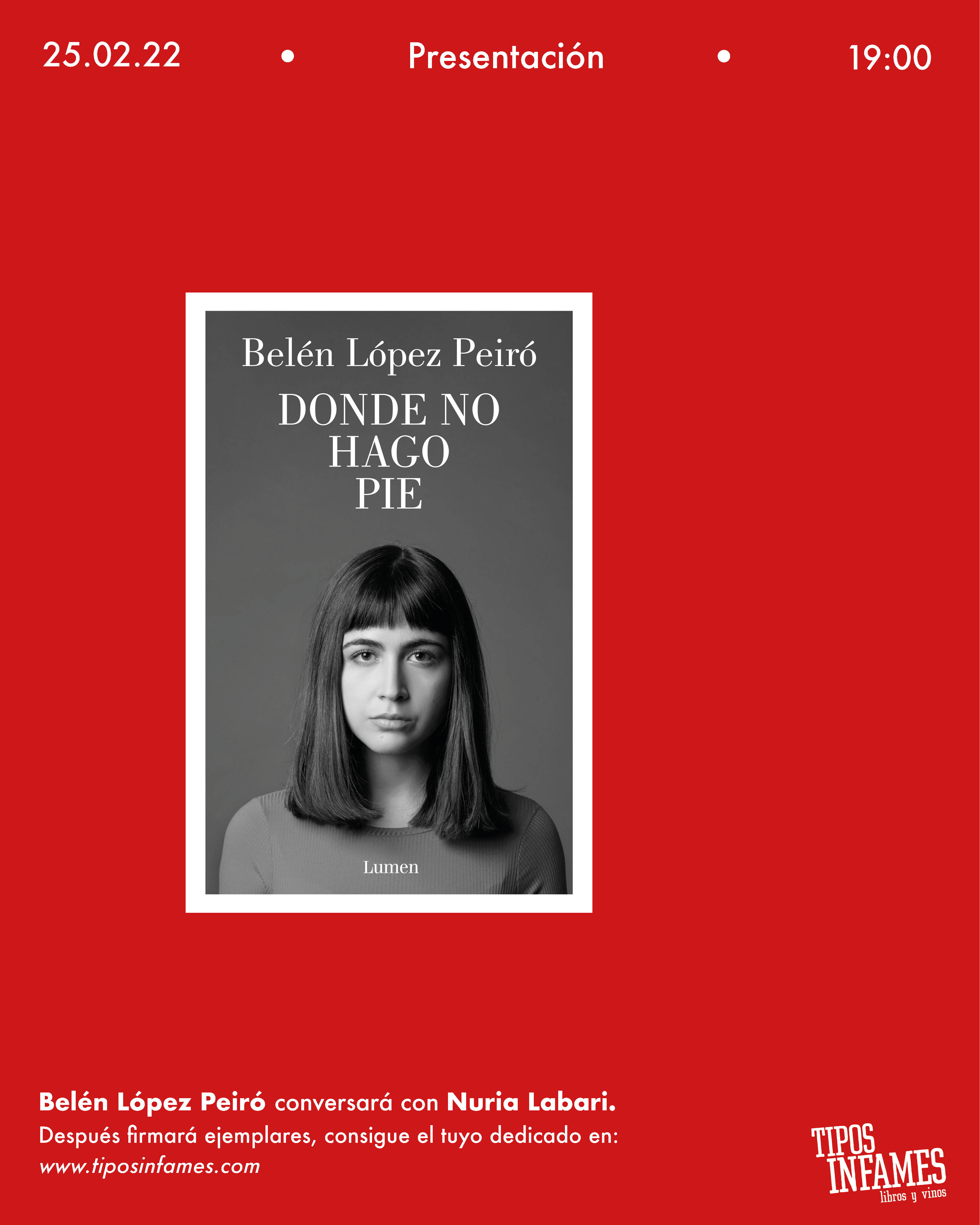 Donde no hago pie, de Belén López Peiró