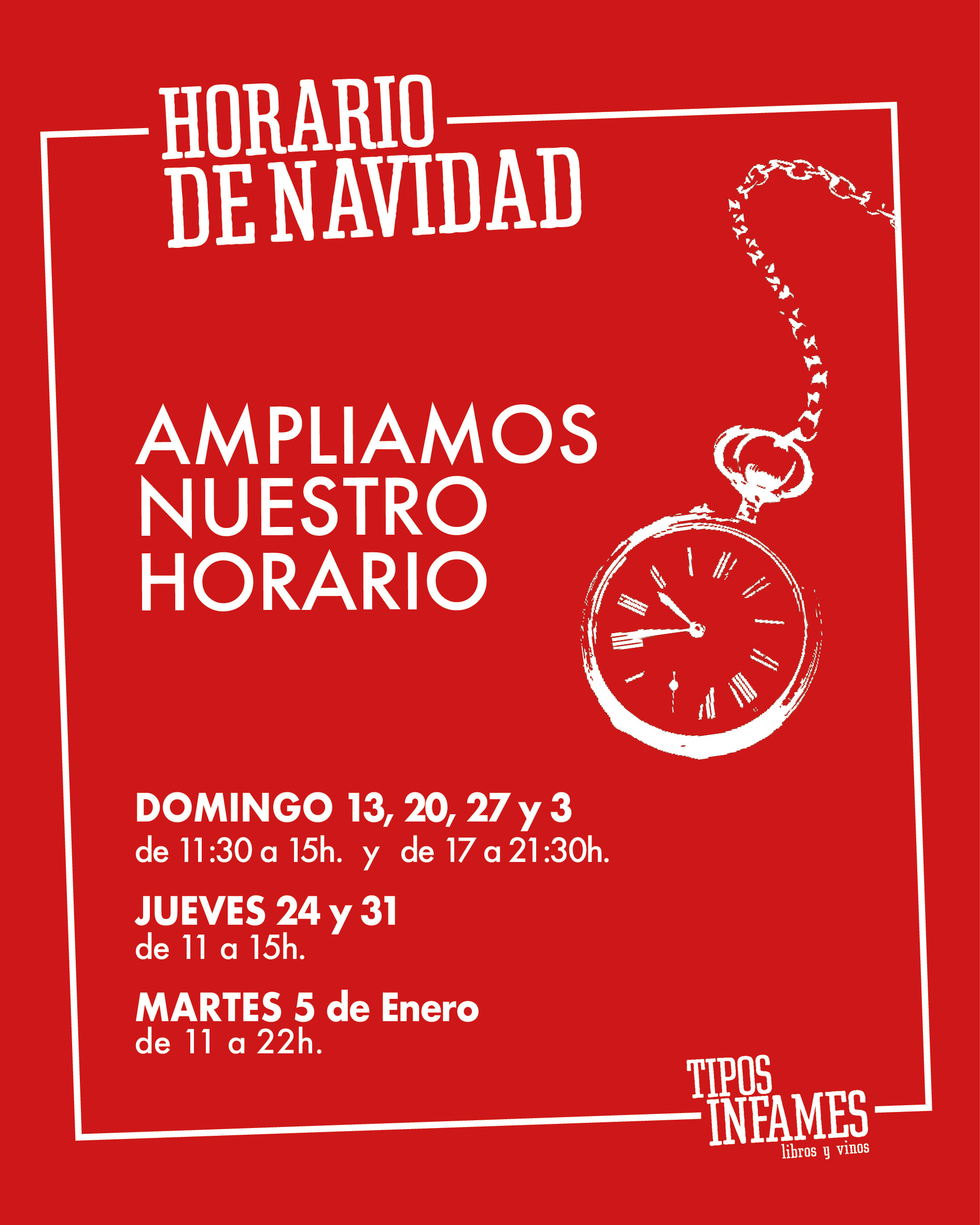 Horario de Navidad