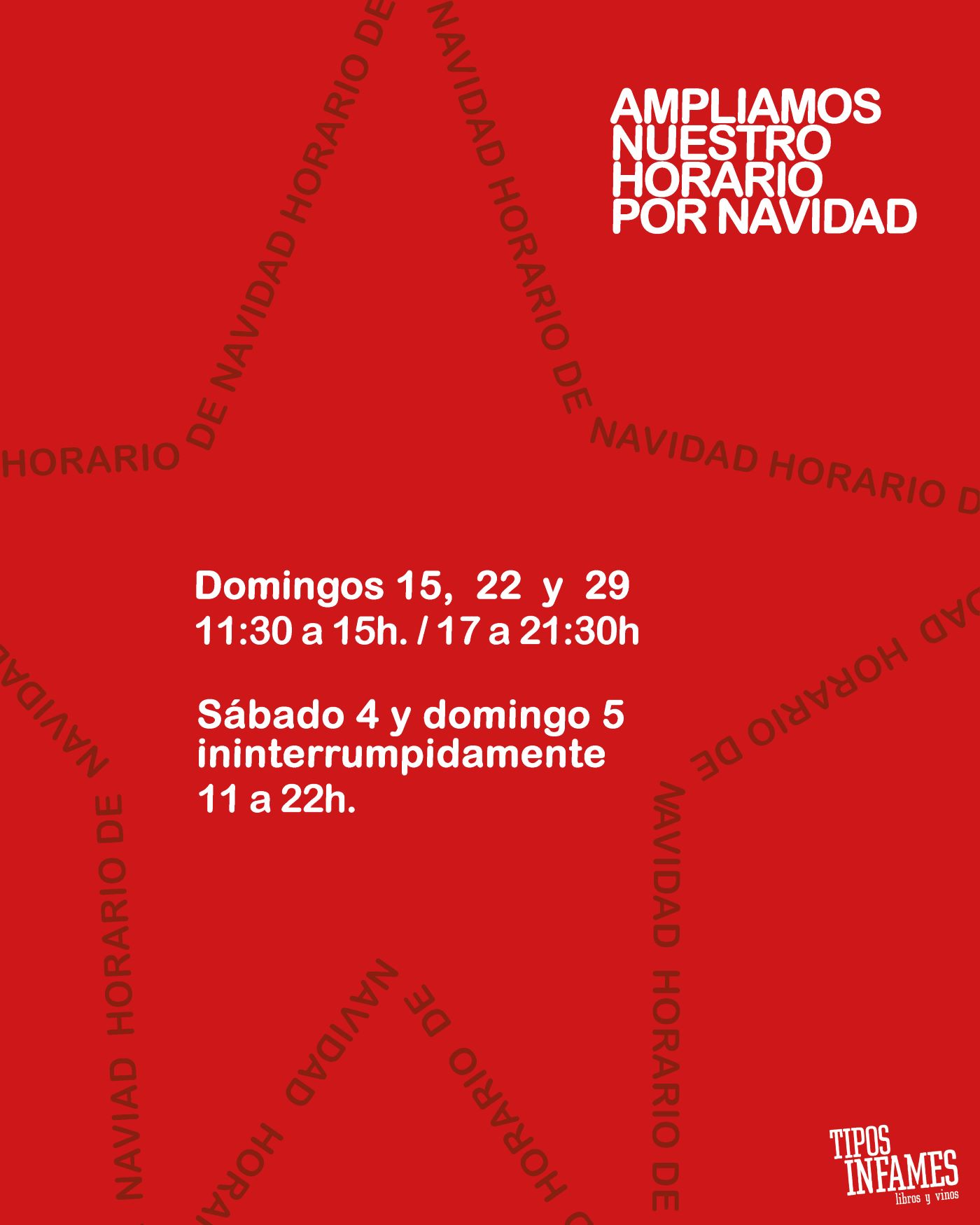 Horario de Navidad