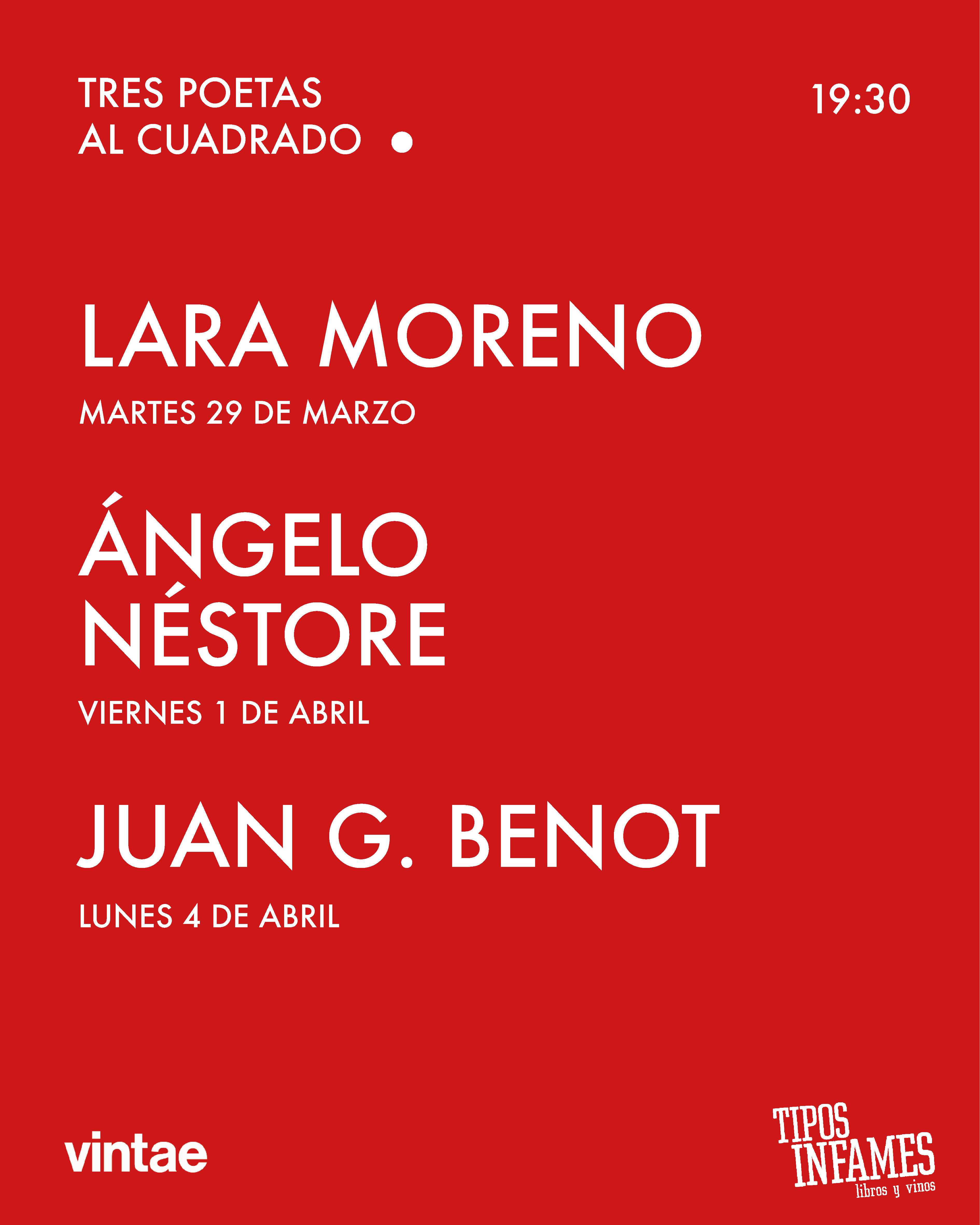 Tres poetas al cuadrado
