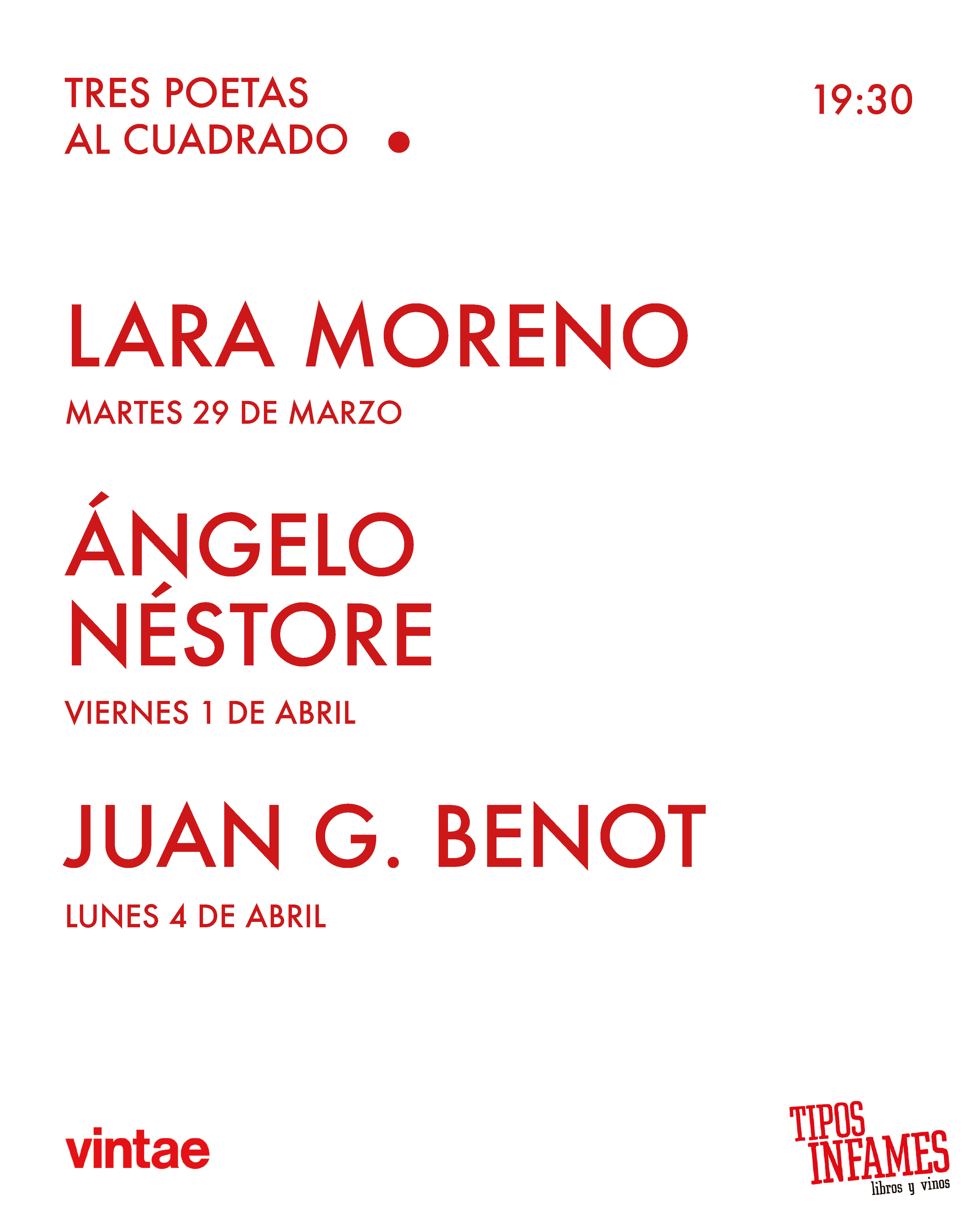 Tres poetas al cuadrado: Lara Moreno