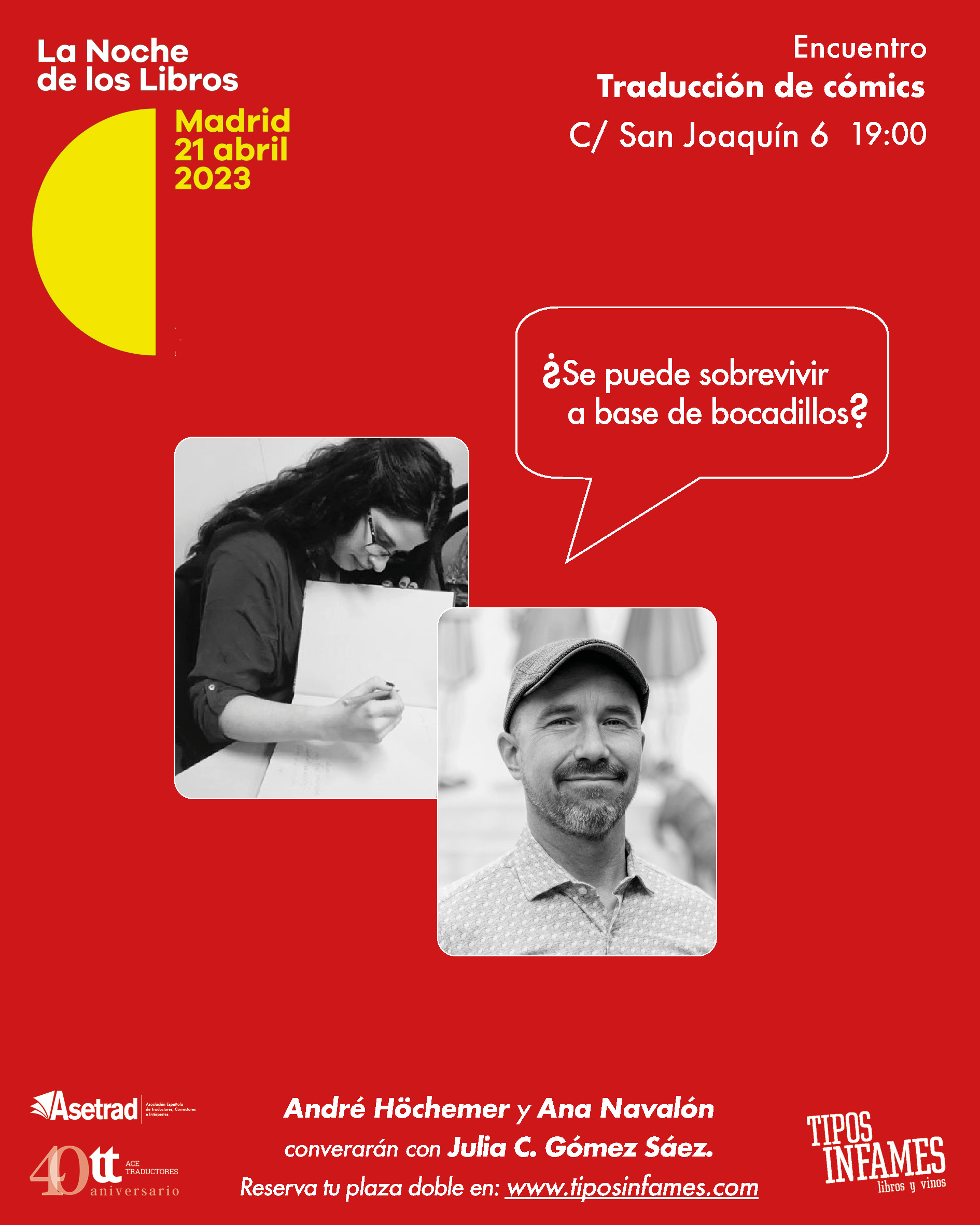 La Noche de los Libros. Traducción de cómics: ¿se puede sobrevivir a base de bocadillos?