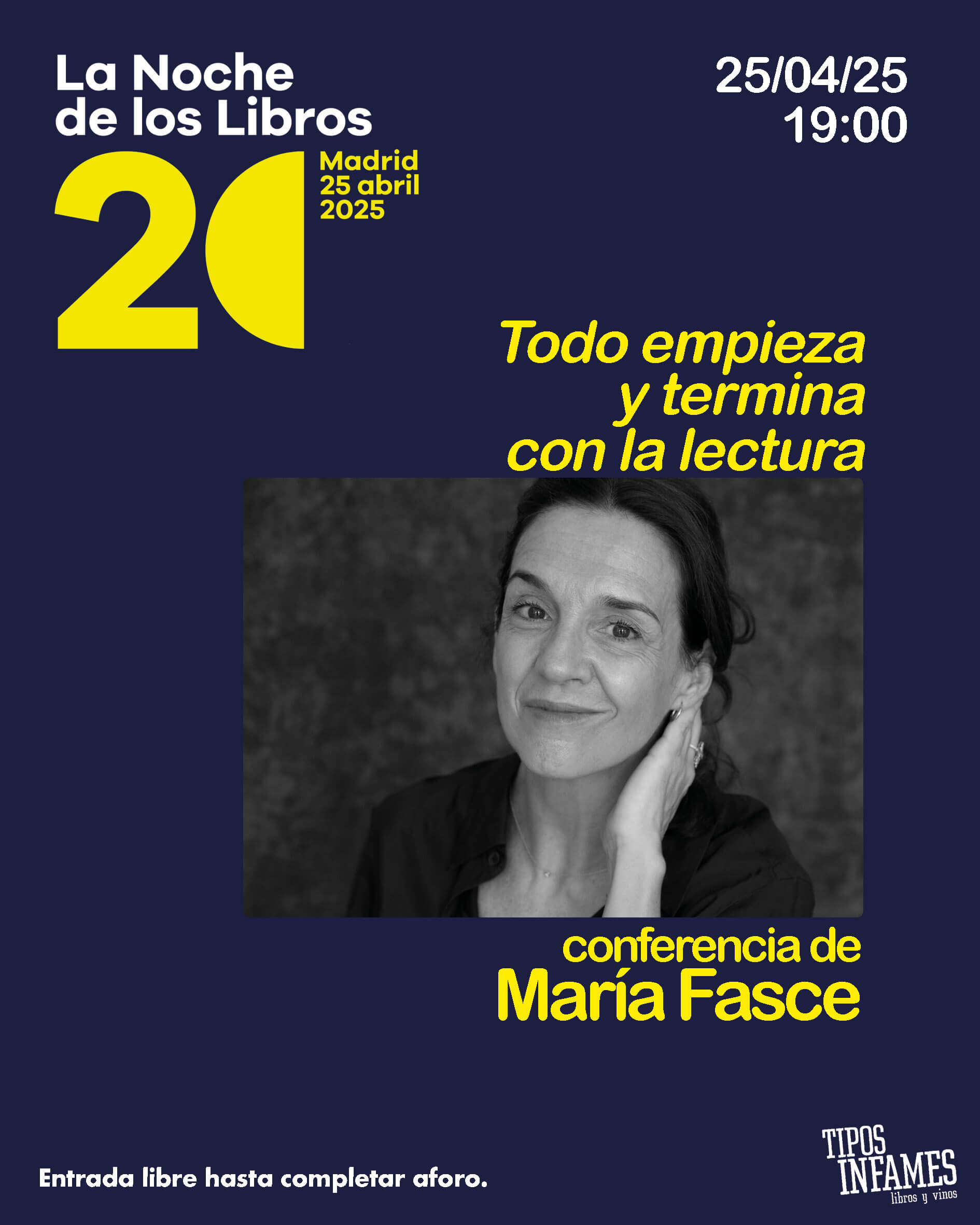 La noche de los libros: Todo empieza y termina con la lectura, con María Fasce