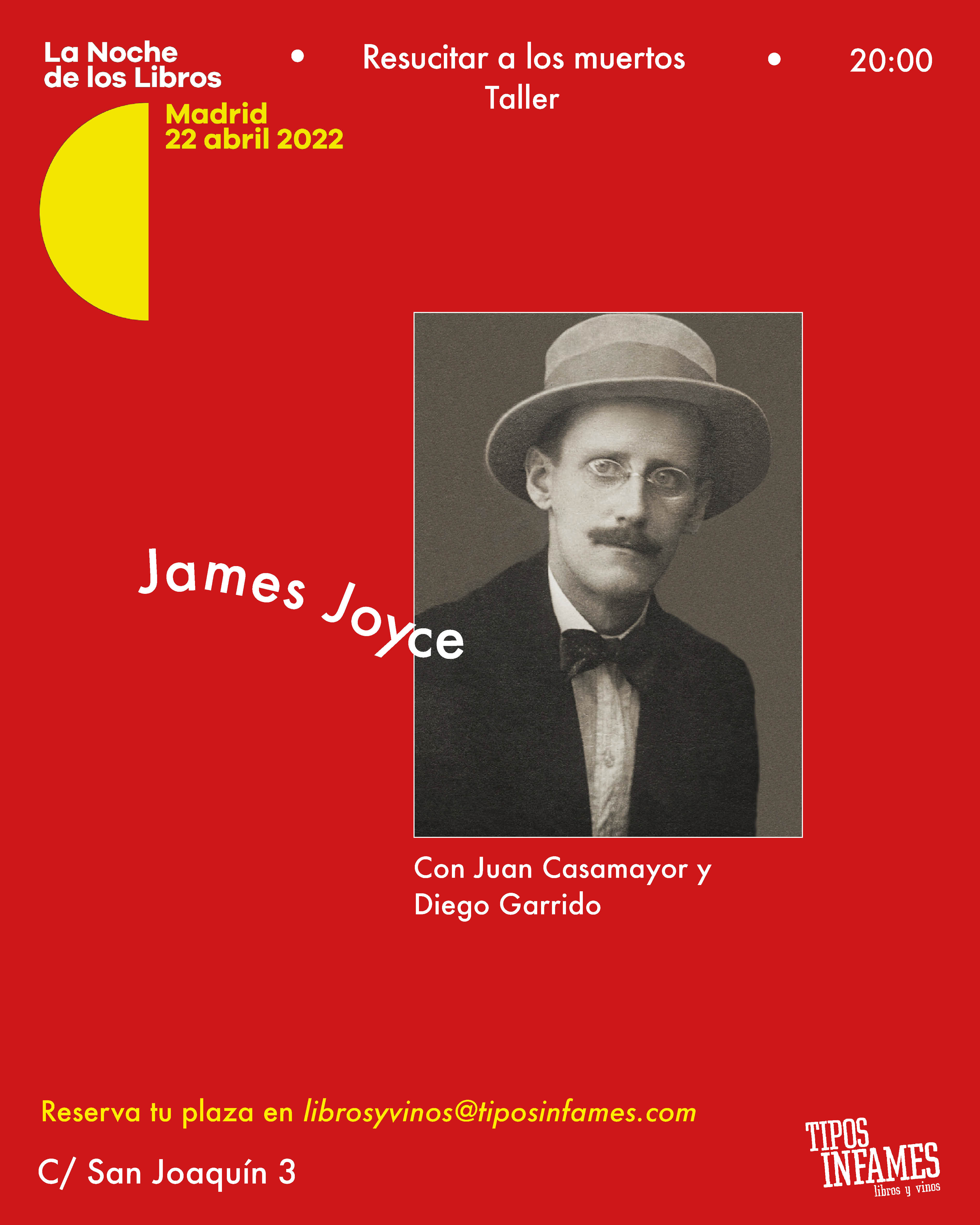 La Noche de los Libros. Resucitar a los muertos: James Joyce