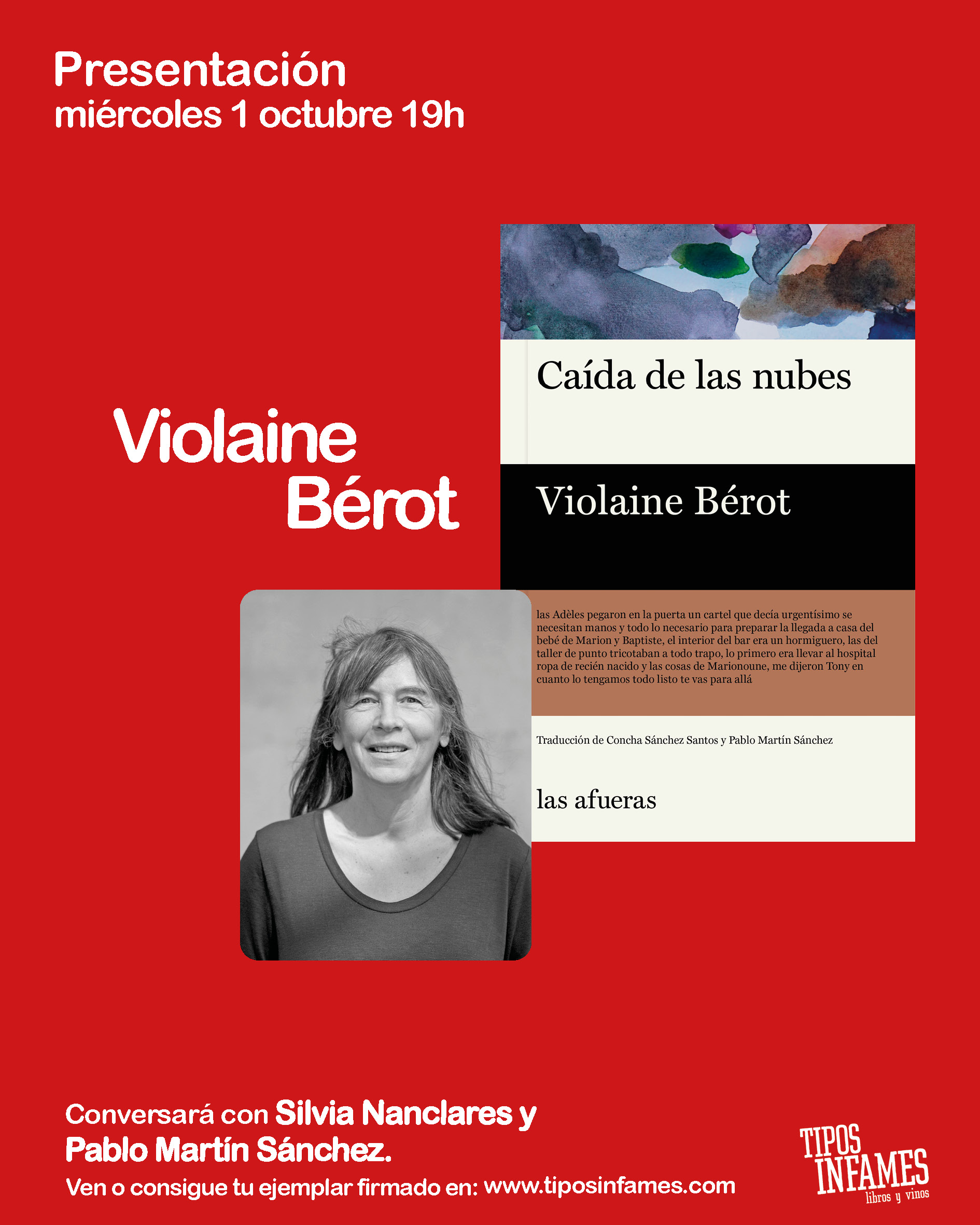 Caída de las nubes, de Violaine Bérot