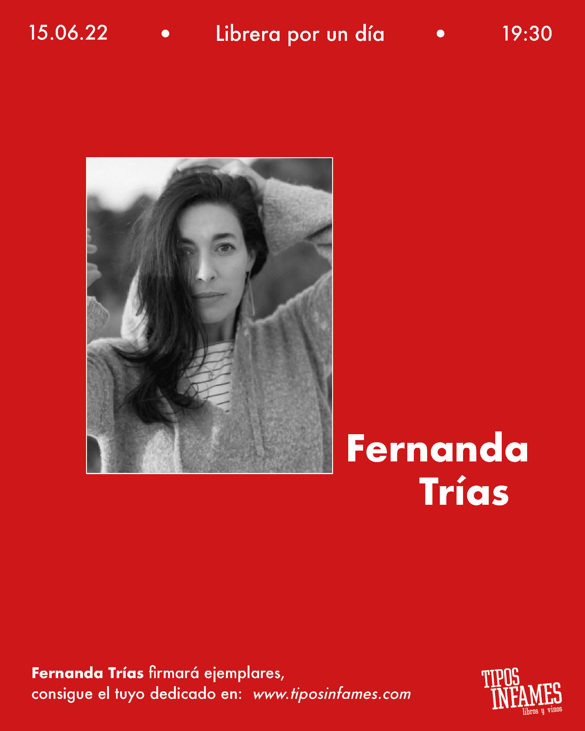Fernanda Trías, librera por un día