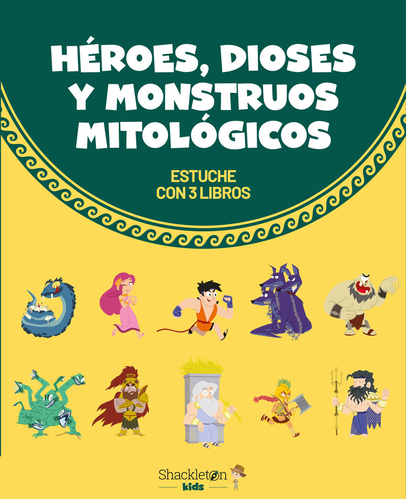 HEROES DIOSES Y MONSTRUOS MITOLOGICOS. ESTUCHE CON TRES LIBROS