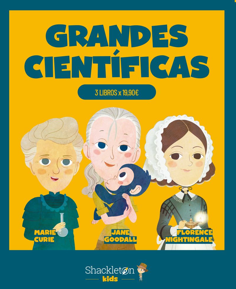 GRANDES CIENTÍFICAS. ESTUCHE CON 3 LIBROS