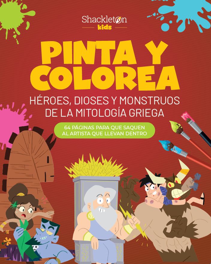 PINTA Y COLOREA HÉROES, DIOSES Y MONSTRUOS DE LA MITOLOGÍA GRIEGA. 64 PÁGINAS PARA QUE SAQUEN AL ARTISTA QUE LLEVAN DENTRO