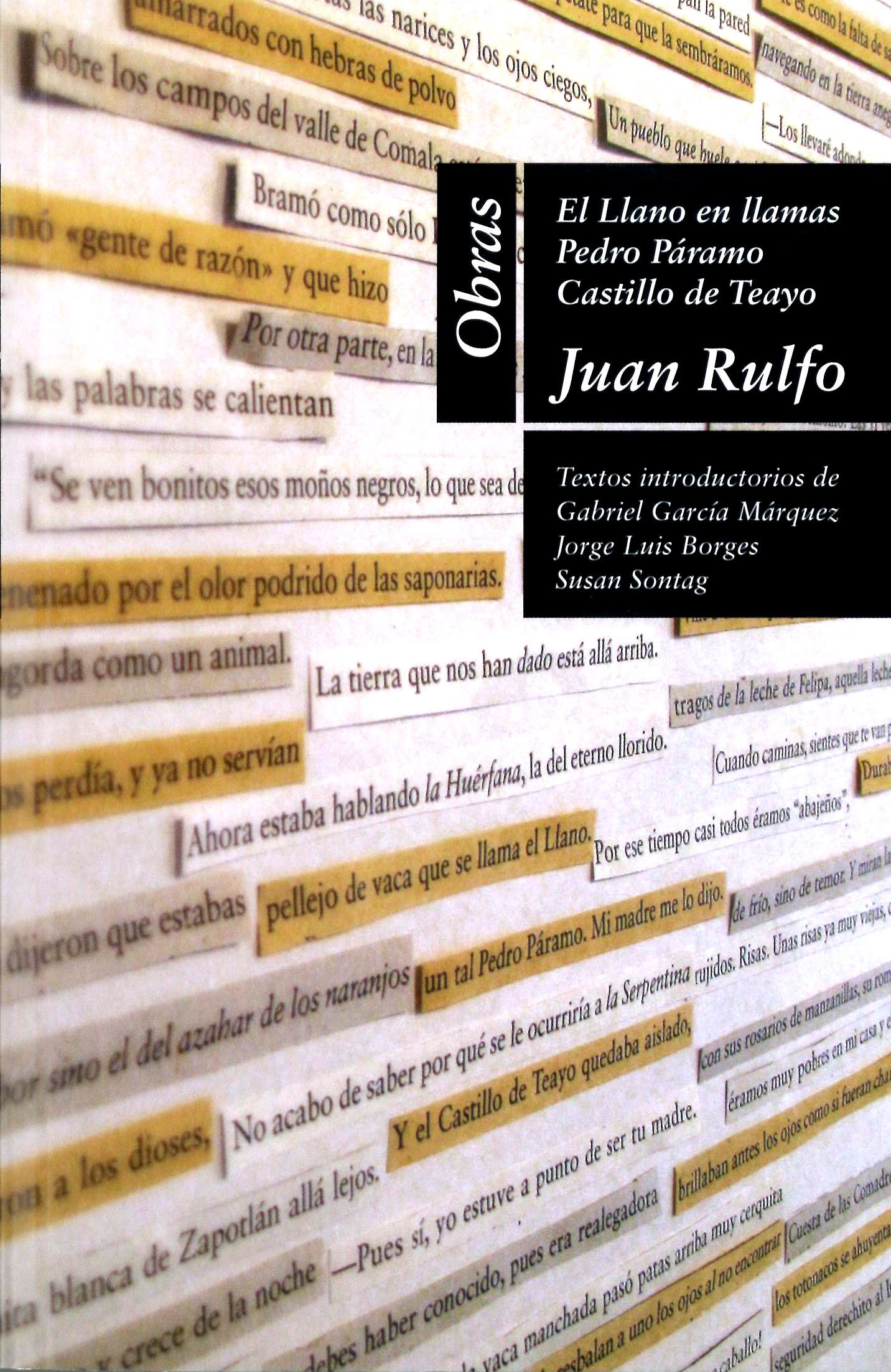 OBRAS. JUAN RULFO. EL LLANO EN LLAMAS-PEDRO PARAMO-CASTILLO DE TEAYO