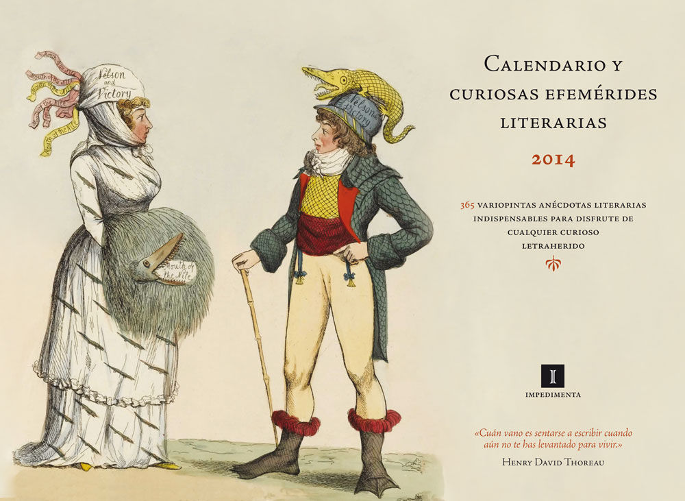 CALENDARIO Y CURIOSAS EFEMÉRIDES LITERARIAS 2014