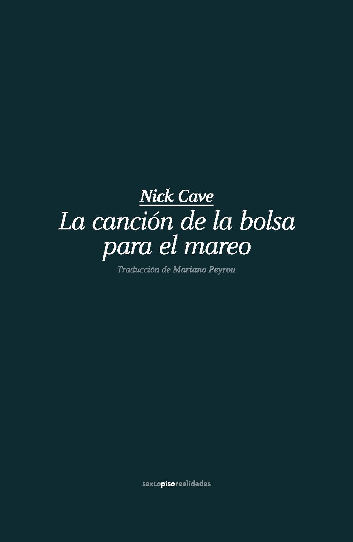 LA CANCIÓN DE LA BOLSA PARA EL MAREO.
