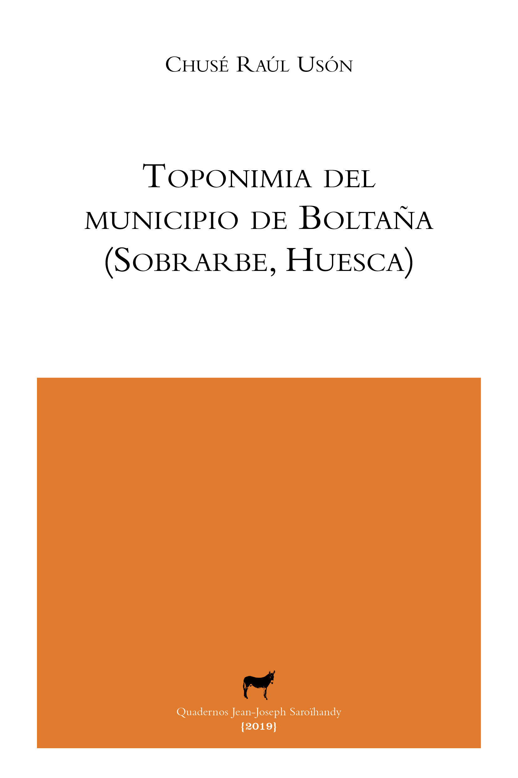 TOPONIMIA DEL MUNICIPIO DE BOLTAÑA (SOBRARBE, HUESCA)