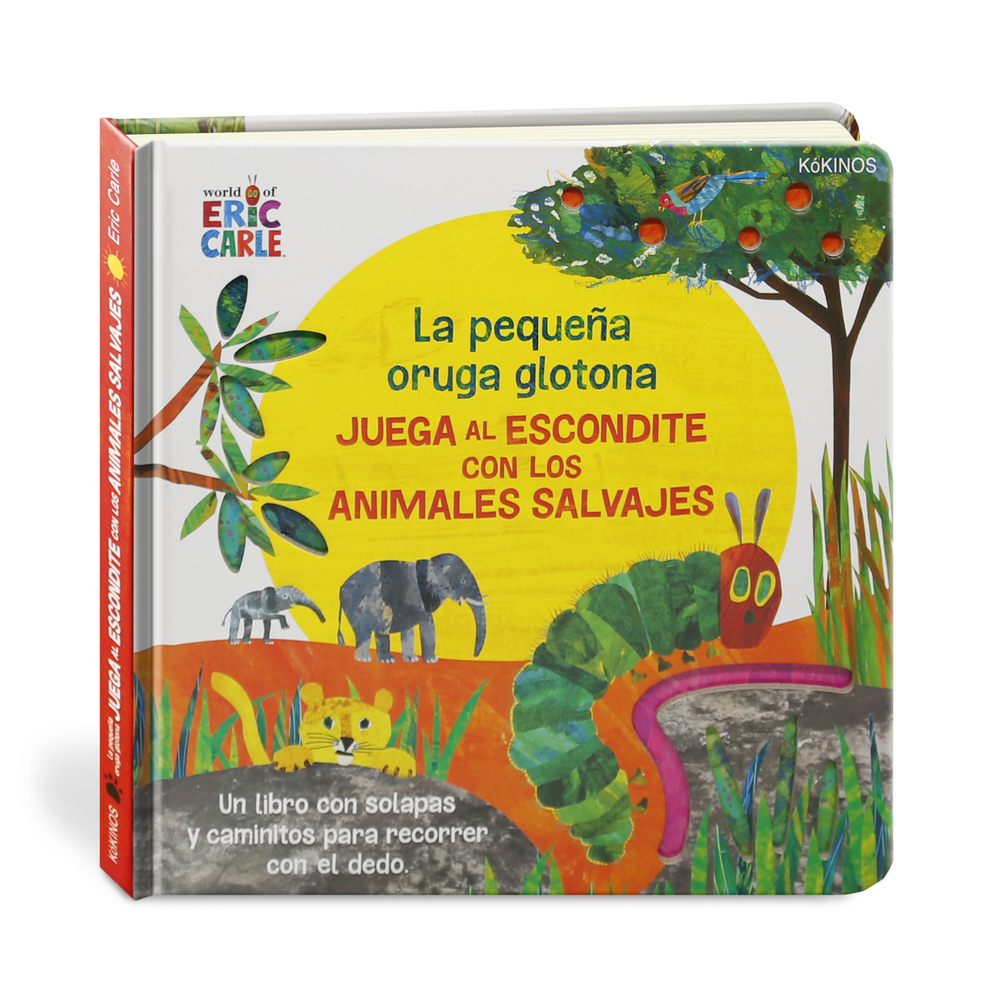 LA PEQUEÑA ORUGA GLOTONA JUEGA AL ESCONDITE CON LOS ANIMALES SALVAJES. 