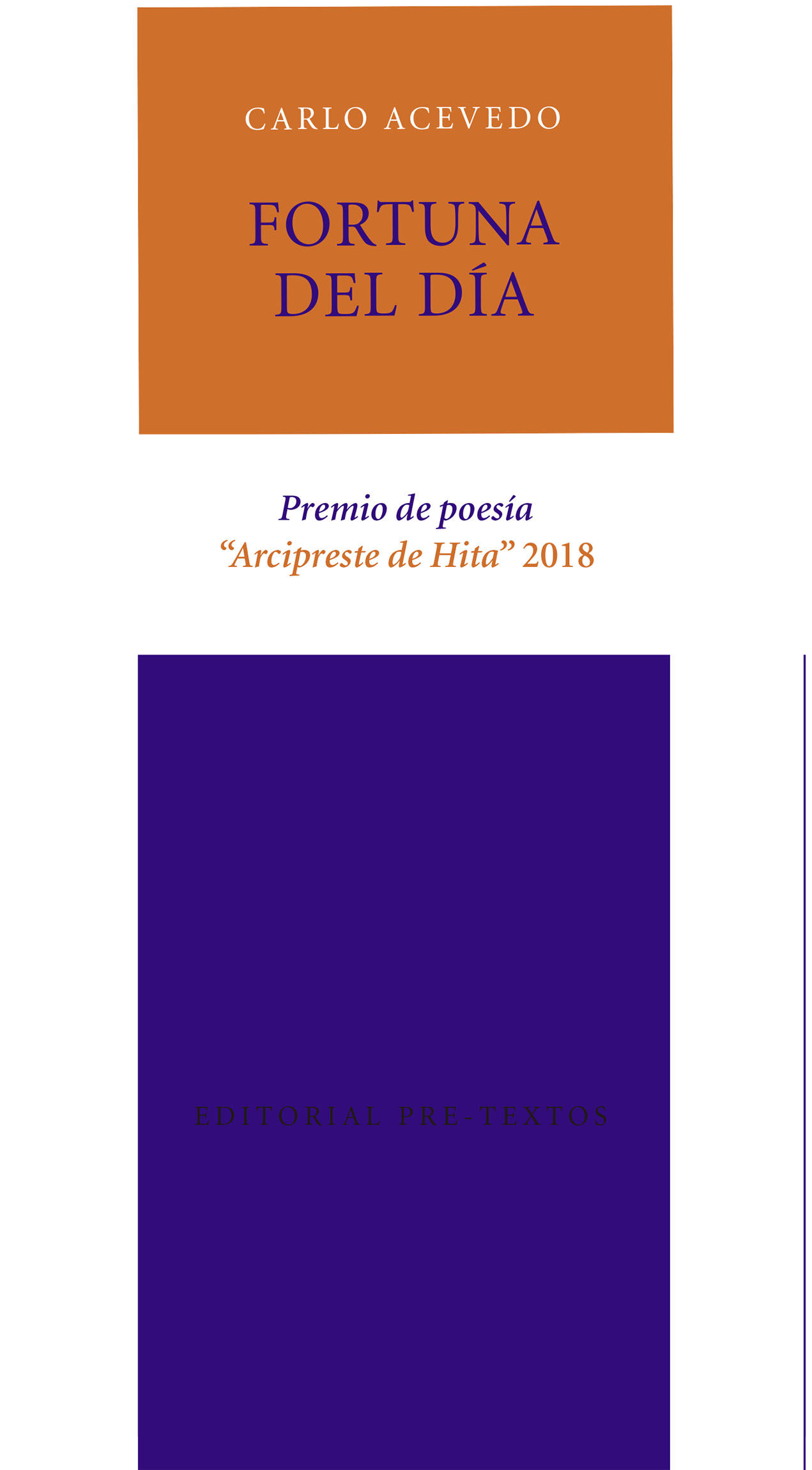 FORTUNA DEL DÍA. PREMIO DE POESÍA ARCIPRESTE DE HITA 2018