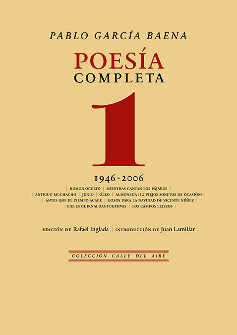 POESÍA COMPLETA, 1. 1946-2006