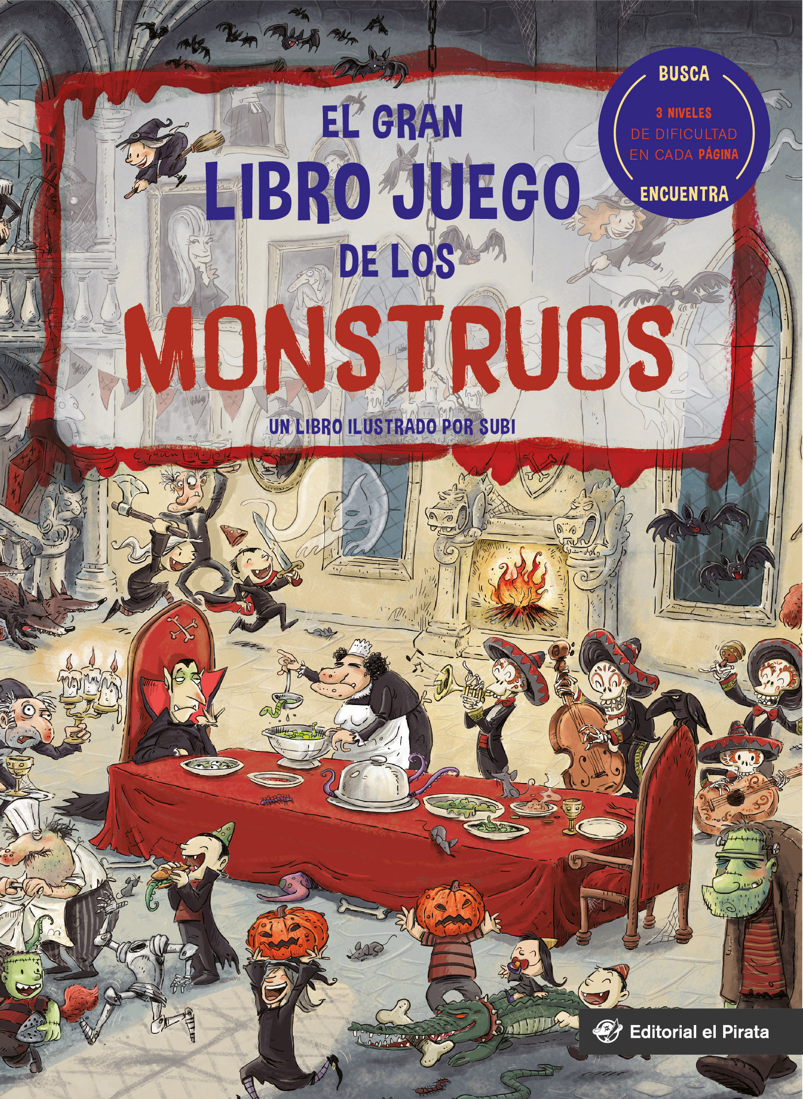 EL GRAN LIBRO JUEGO DE LOS MONSTRUOS. LIBRO DIVERTIDO PARA JUGAR, 3 NIVELES DE JUEGO EN UN SOLO LIBRO, ENCUENTRA OBJET