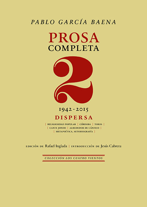 PROSA COMPLETA 2. DISPERSA. 1942-2015