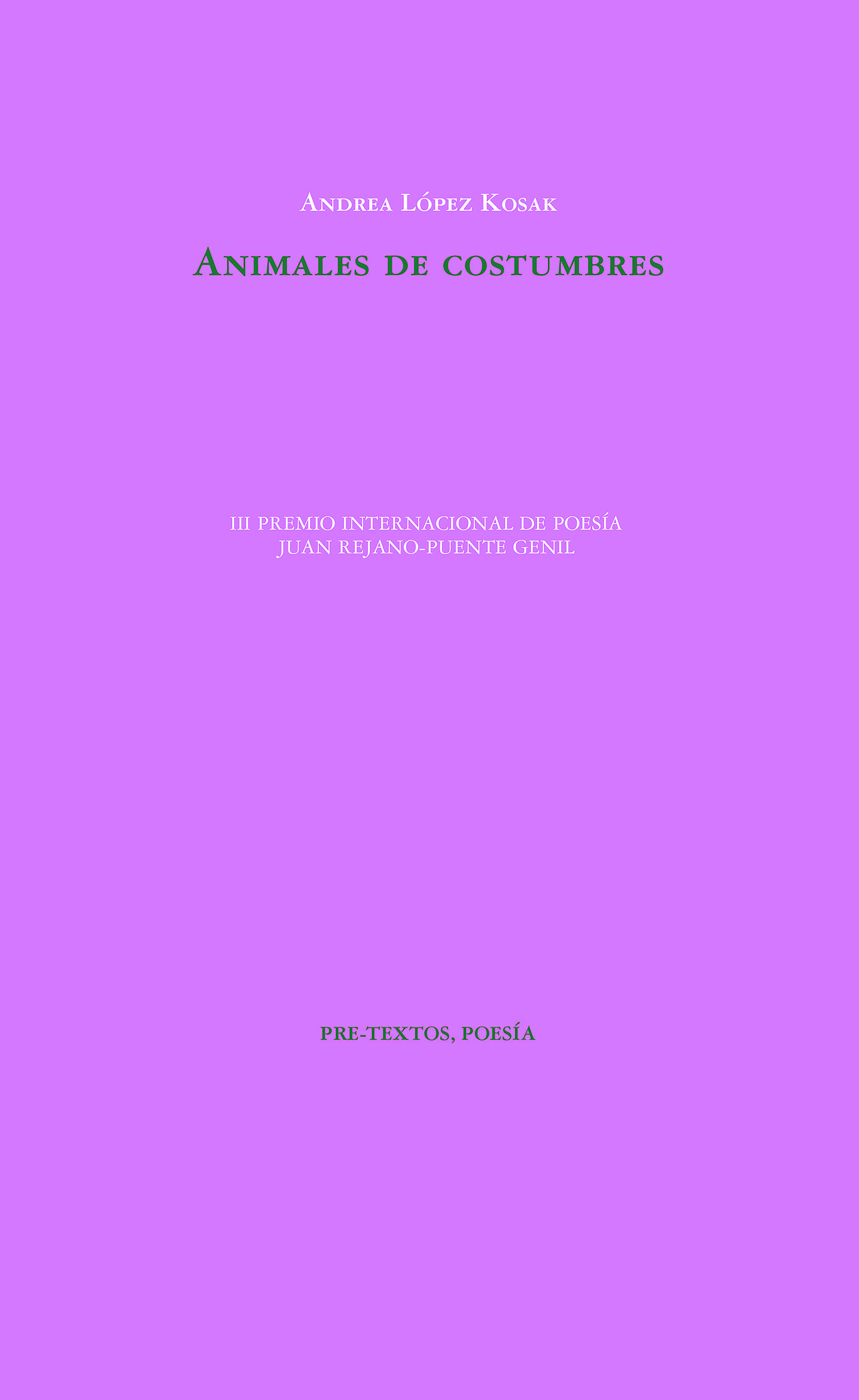 ANIMALES DE COSTUMBRES