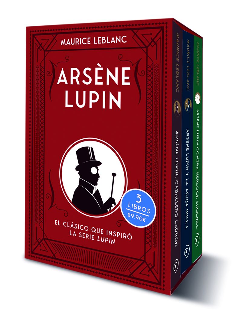 ESTUCHE COLECCIÓN ARSÈNE LUPIN. CABALLERO LADRÓN - HERLOCK SHOLMÈS - LA DOBLE VIDA