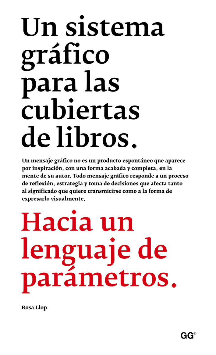 UN SISTEMA GRÁFICO PARA LAS CUBIERTAS DE LIBROS. HACIA UN LENGUAJE DE PARÁMETROS