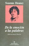 DE LA EMOCIÓN A LAS PALABRAS (ENSAYOS LITERARIOS). 