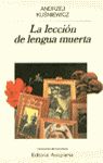 LA LECCIÓN DE LENGUA MUERTA