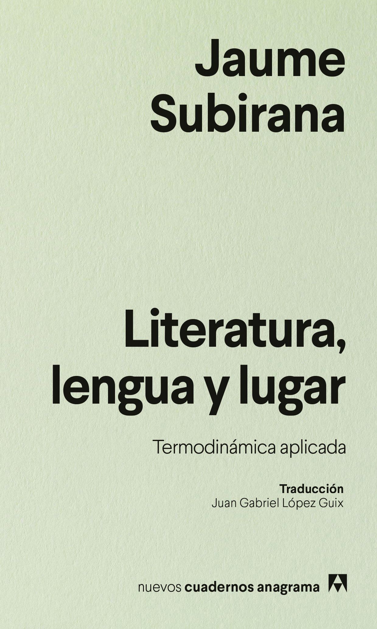 LITERATURA, LENGUA Y LUGAR. TERMODINÁMICA APLICADA