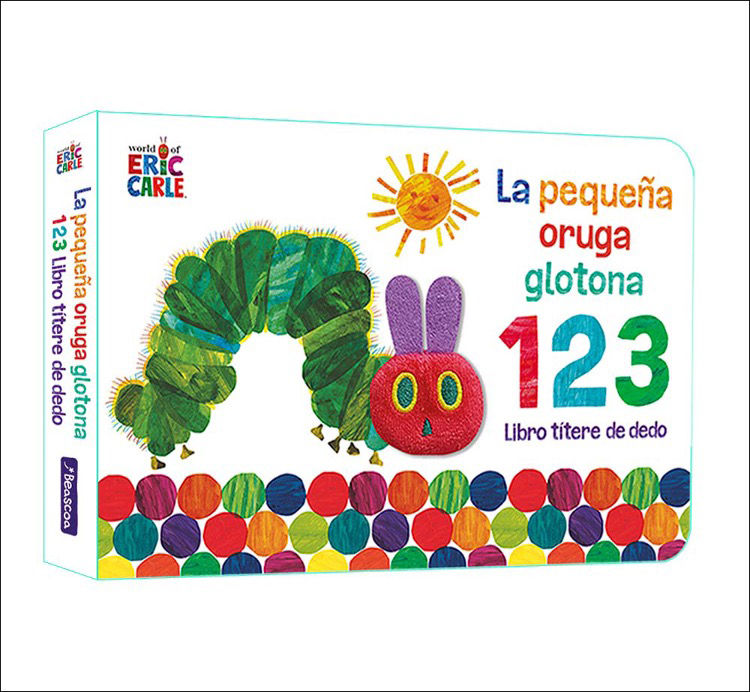 LA PEQUEÑA ORUGA GLOTONA 1 2 3. LIBRO TÍTERE DE DEDO. 