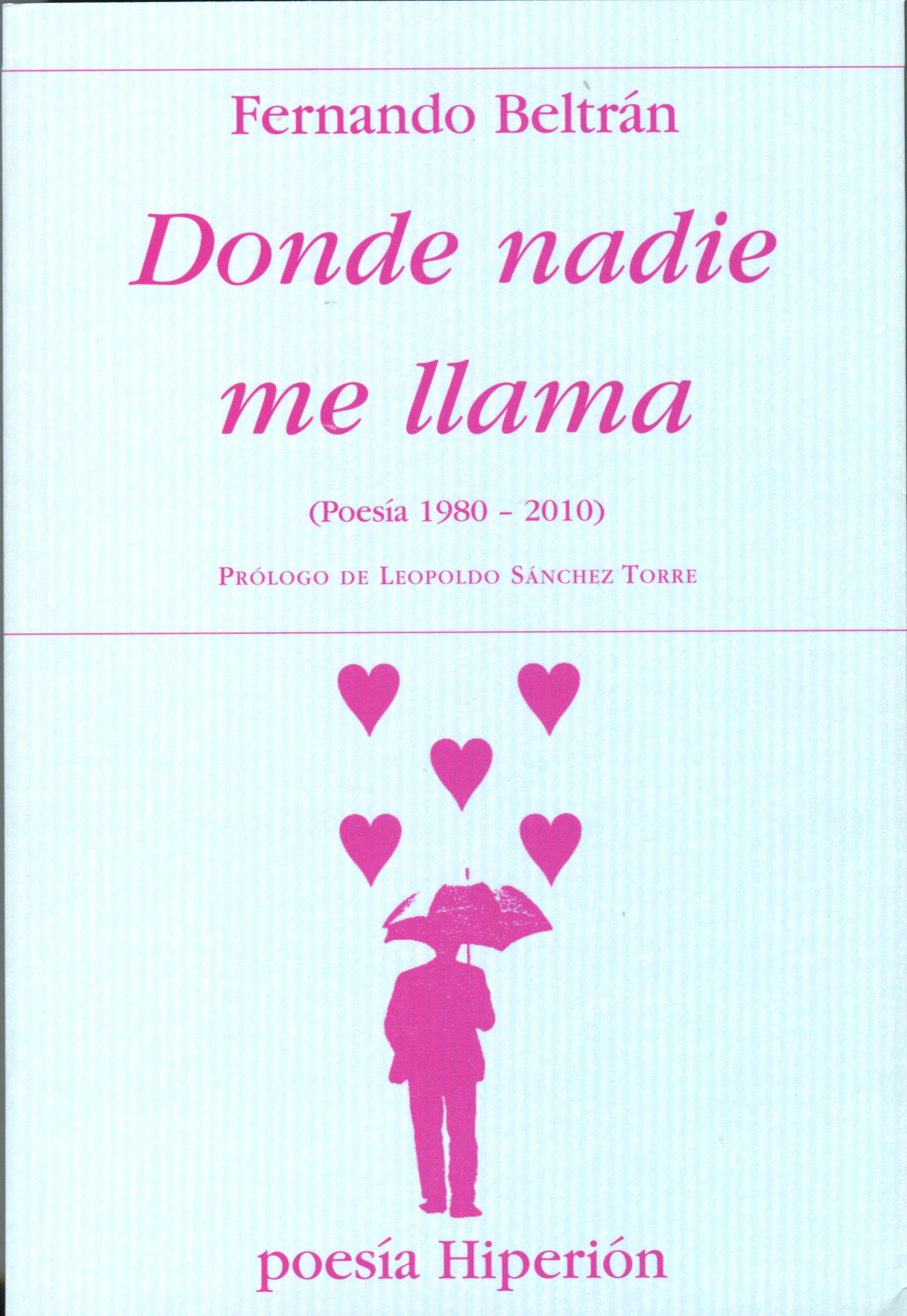 DONDE NADIE ME LLAMA. (POESÍA 1980-2010)