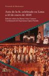 AUTO DE LA FE, CELEBRADO EN LIMA A 23 DE ENERO DE 1639. 