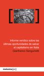 INFORME VERÍDICO SOBRE LAS ÚLTIMAS OPORTUNIDADES SE SALVAR EL CAPITALISMO EN ITALIA