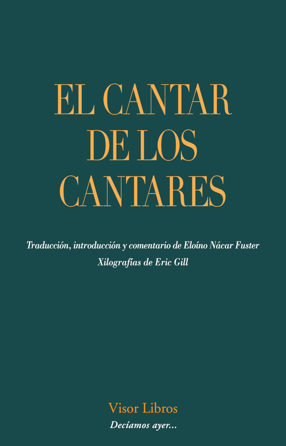 EL CANTAR DE LOS CANTARES. 